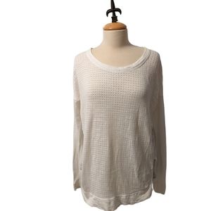 French Connection Women's White and Black Tunic Long Sleeved Top Size Me…
